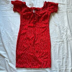 Red Floral Dress from Princess Polly